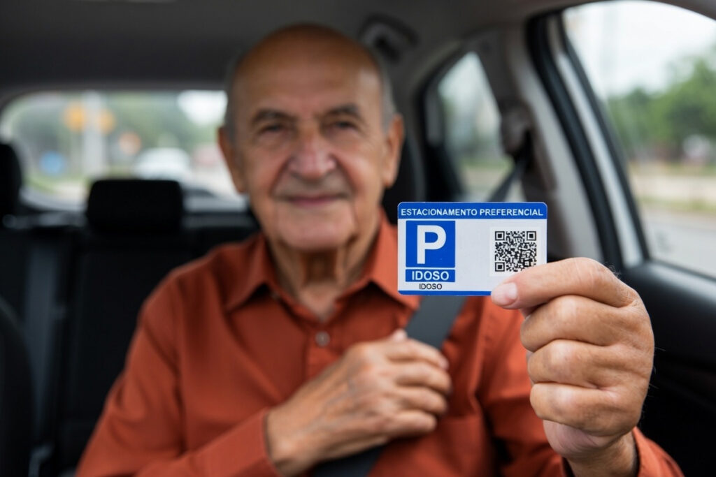 cartão de estacionamento de idoso